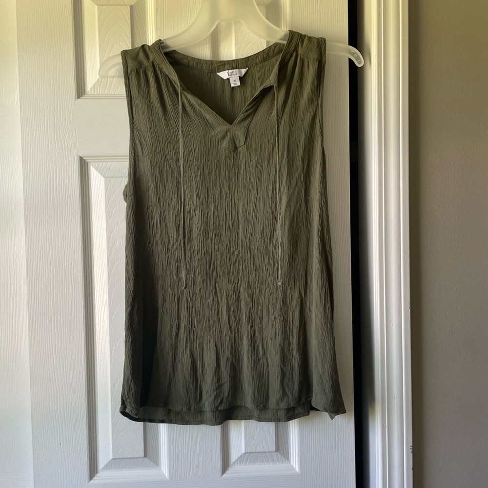 Croft & Barrow Green Ribbed Tank Top